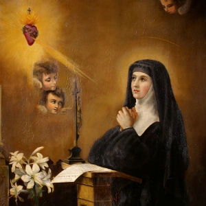 Santa Margarida Maria Alacoque, devota do Sagrado Coração de Jesus