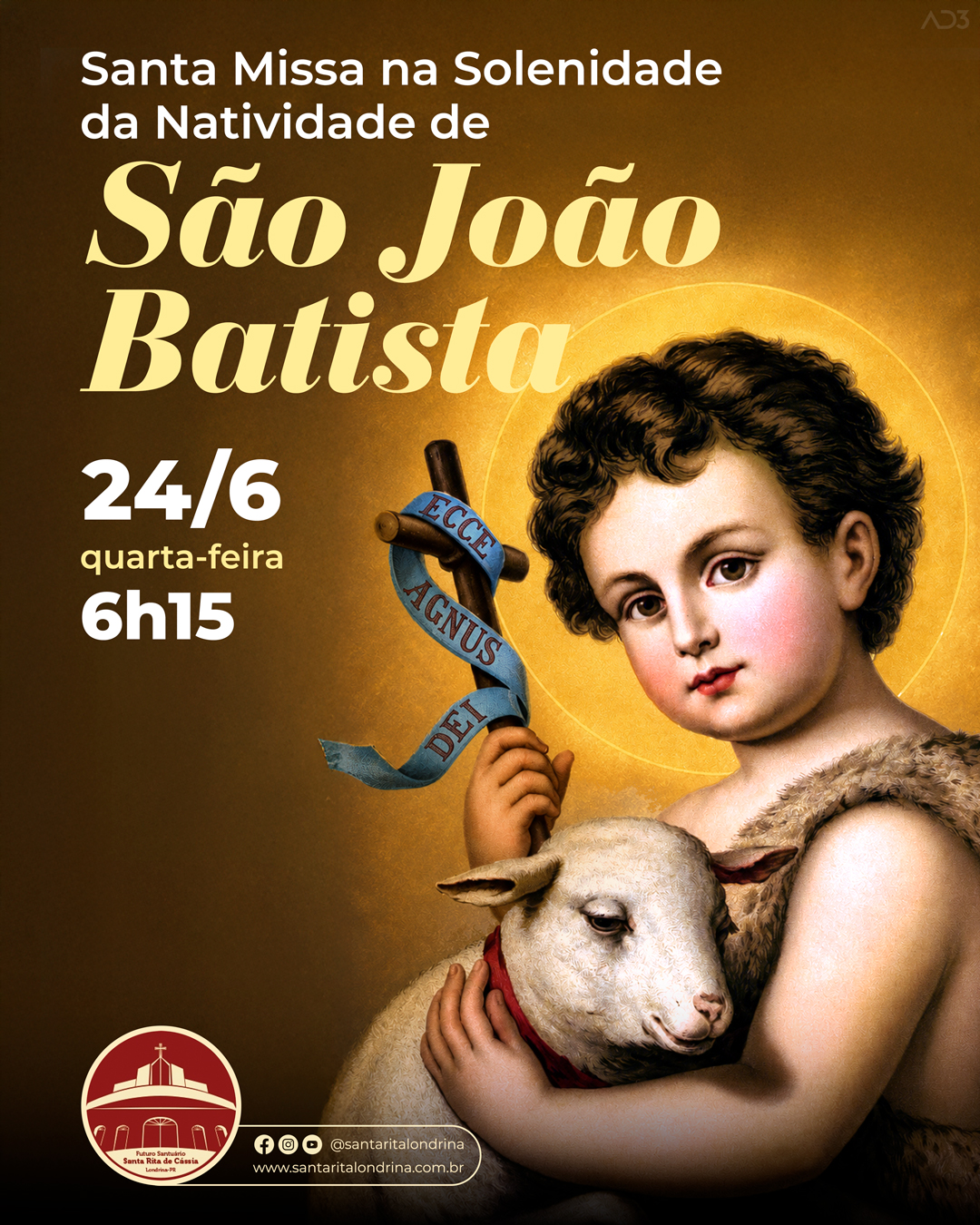 Santa Missa na Solenidade da Natividade de São João Batista
