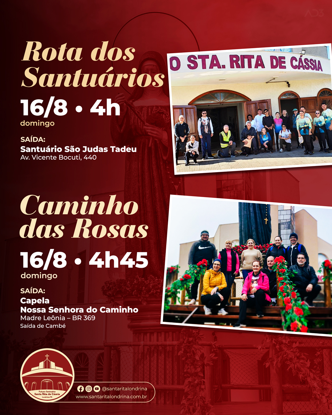 Rota dos Santuários e Caminho das Rosas