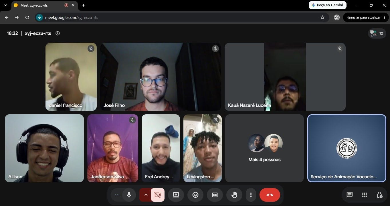 Encontro vocacional online reúne 16 jovens em momento de discernimento e escuta