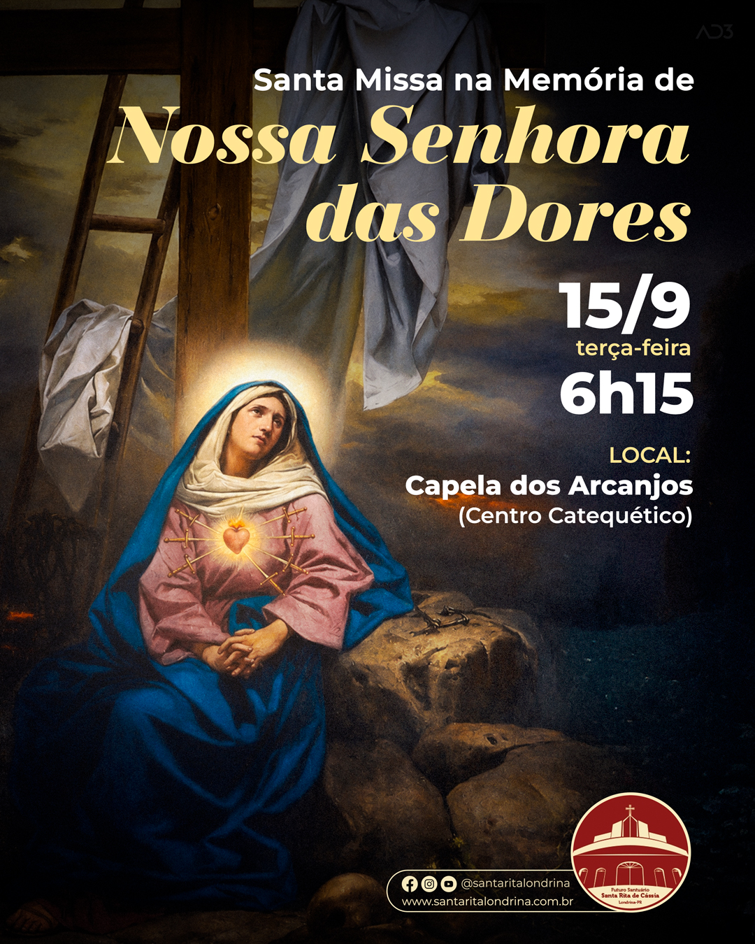 Santa Missa na Memória de Nossa Senhora das Dores