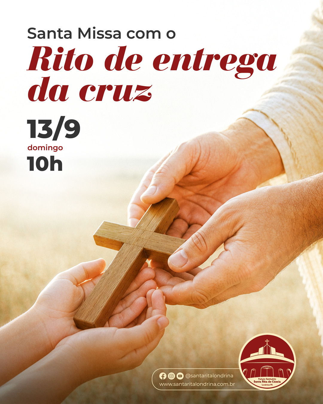 Santa Missa com o Rito de Entrega da Cruz aos catequizandos