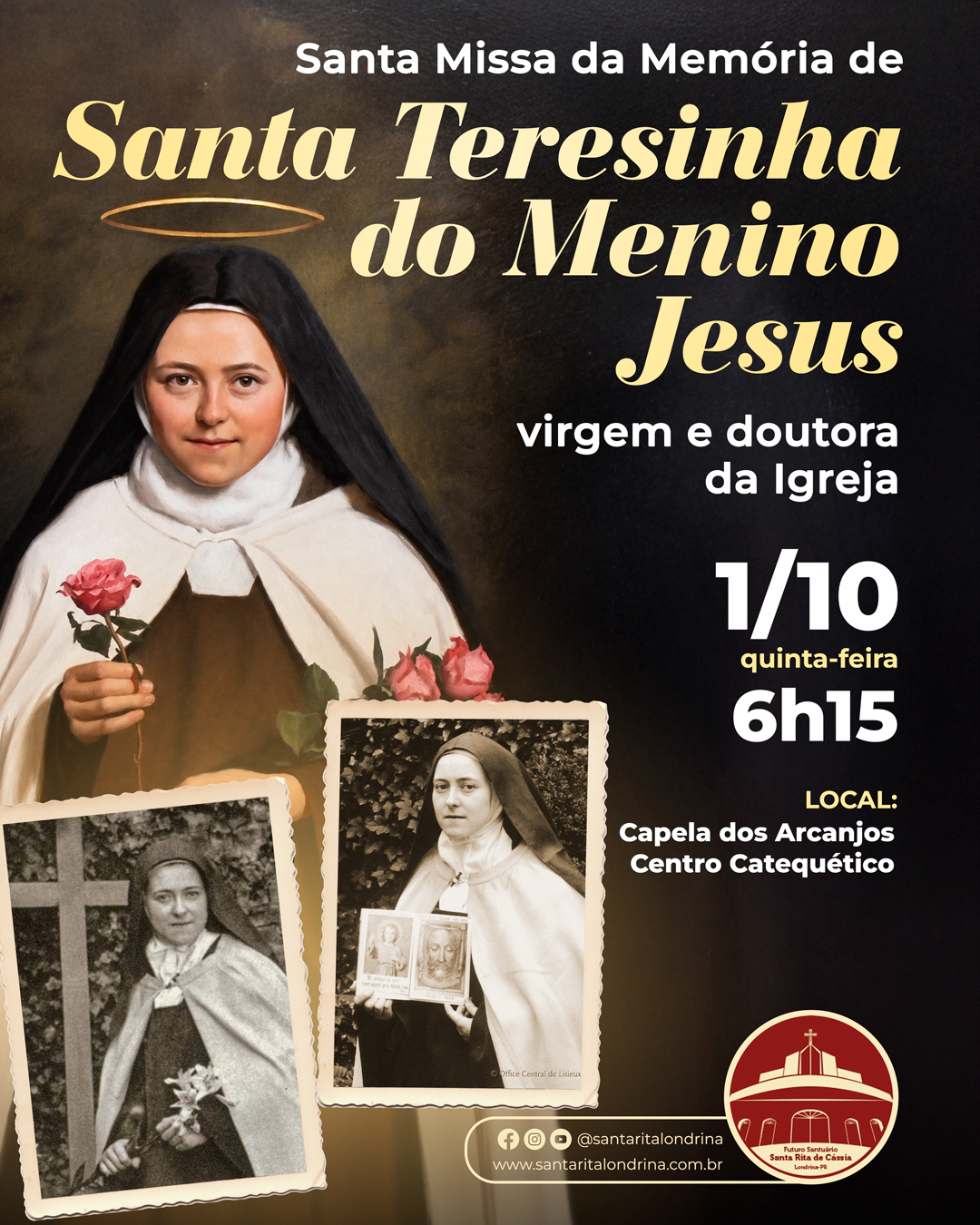 Santa Missa na Memória de Santa Teresinha do Menino Jesus