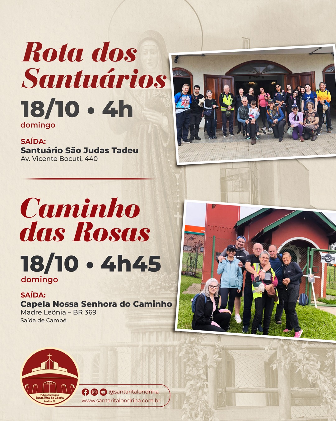 Rota dos Santuários e Caminho das rosas
